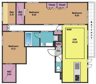 (仮称)東1丁目メゾン【2階】の間取り