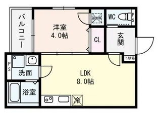 大阪府寝屋川市香里北之町【アパート】の間取り