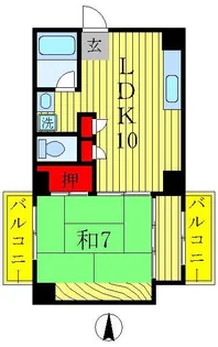 ベリーズフラット【4階】の間取り