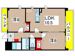 Hills滝ノ水【3階】の間取り