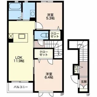 プロヌーヴ A【2階】の間取り