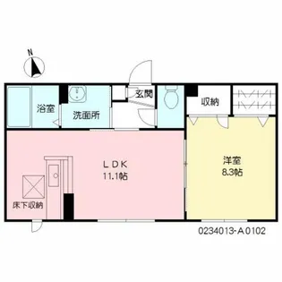ディアス今泉【1階】の間取り