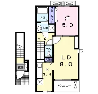メゾン シュシュ【2階】の間取り