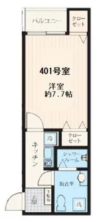 フォセット新大橋【4階】の間取り