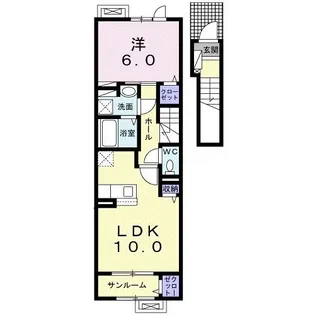 1LDKの間取り画像