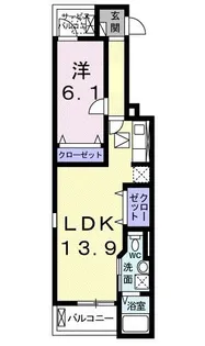 大阪府堺市北区新堀町2【アパート】の間取り