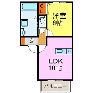 1LDKの間取り画像