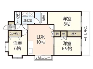 シャルマンヴィル新宮【8階】の間取り
