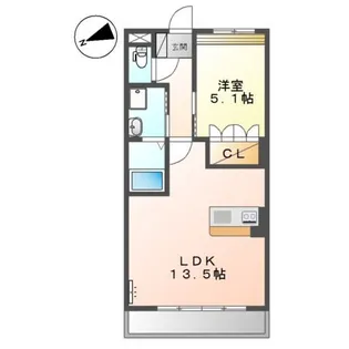 フローレンス東寺尾【1階】の間取り