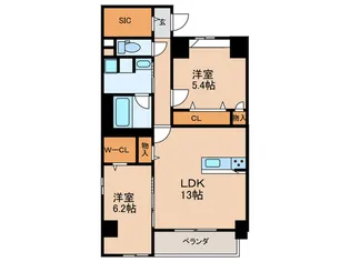 ヴィッラアプリーレ西新南【10階】の間取り