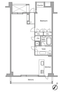 レジディア北新宿【3階】の間取り