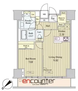 セリオ落合東中野【9階】の間取り