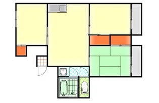 広島県広島市西区三滝町【アパート】の間取り