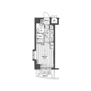 グランド・ガーラ高輪【8階】の間取り