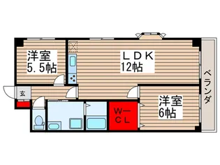 サムソンコ-ト【4階】の間取り