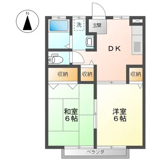 メゾングランアコール【2階】の間取り