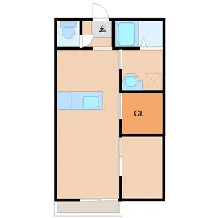 キャッスルハイツC【1階】の間取り