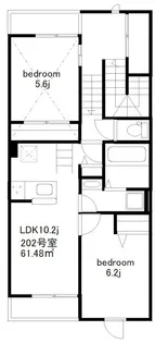 神奈川県横浜市港北区大豆戸町【アパート】の間取り
