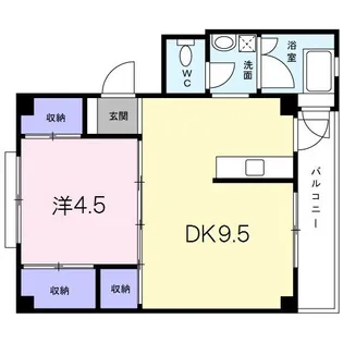 ビレッジハウス南郊2号棟【4階】の間取り