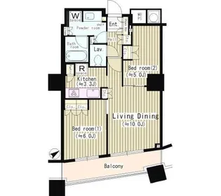 ザ・パークハウス西新宿タワー60【27階】の間取り