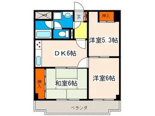 広島県広島市西区福島町1【マンション】の間取り