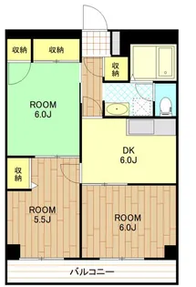神奈川県大和市下鶴間【マンション】の間取り