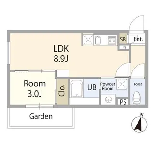 リーデンス名古屋駅西【2階】の間取り