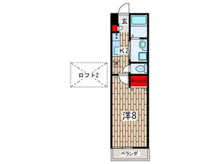メゾンときわ馬堀海岸【2階】の間取り