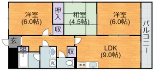 大阪府大阪市平野区平野宮町1【マンション】の間取り