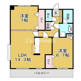 CASA K【2階】の間取り