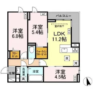 セレスティア下石神井【1階】の間取り