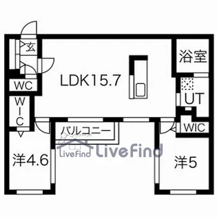 リベルタ澄川【1階】の間取り