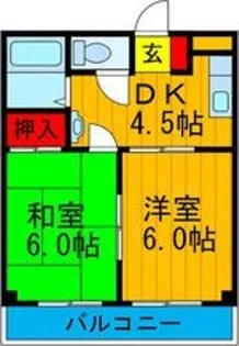 三熊ハイツ渚7号【2階】の間取り