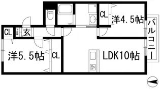 メゾンドゥパサージュ【1階】の間取り