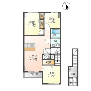 ロイヤルベイス【2階】の間取り