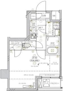 ディアレイシャス田園調布南【6階】の間取り