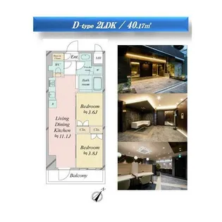 レジディア中目黒III【9階】の間取り