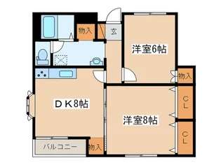 メゾンアイリスC【2階】の間取り