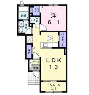 ポラリス・K2 C【1階】の間取り