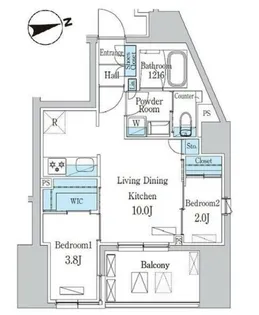 デュオフラッツ池尻大橋ノリス【5階】の間取り