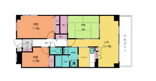 フェニックスハイツ西明石【4階】の間取り