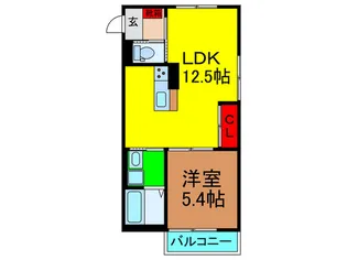 Flat well court 香里園【2階】の間取り