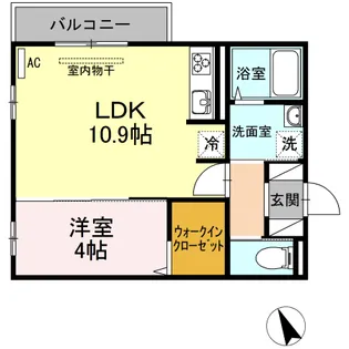 セジュール長居 F【3階】の間取り