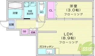 ララ・ポート【1階】の間取り
