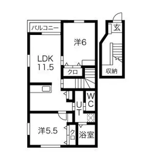 マノワール上里【2階】の間取り