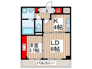 ダイヤモンドクレスト南流山【3階】の間取り
