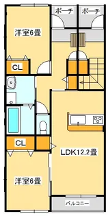 リヴェールK【1階】の間取り