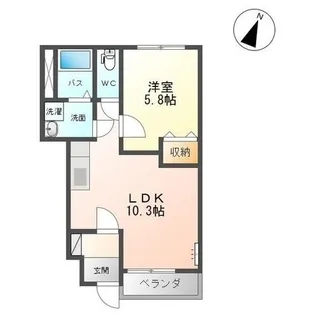 グランディールI【1階】の間取り