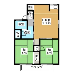 Chateaudeパル三軒【2階】の間取り