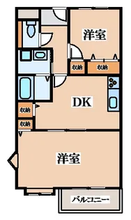 ウエストプラザ【2階】の間取り